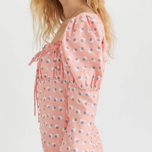 UO CottageCore Button Front Mini Dress - Picture 4 of 4